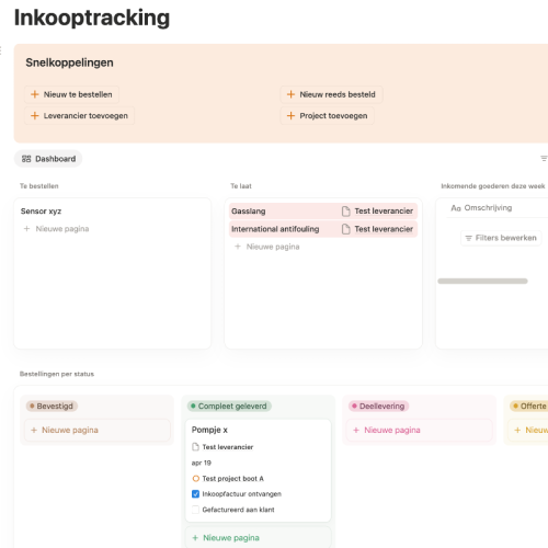 Inkooptracker (gratis)
